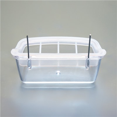 Кормушка для птиц внутренняя прозрачная с разделителем 11.7×5.5×6.3 см