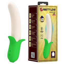 Силиконовый вибратор Banana Knight - 19,5 см.