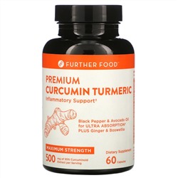 Further Food, Premium Curcumin Turmeric, 500 mg, 60 Capsules