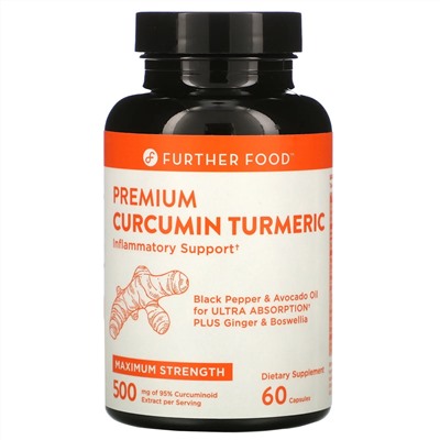 Further Food, Premium Curcumin Turmeric, 500 mg, 60 Capsules