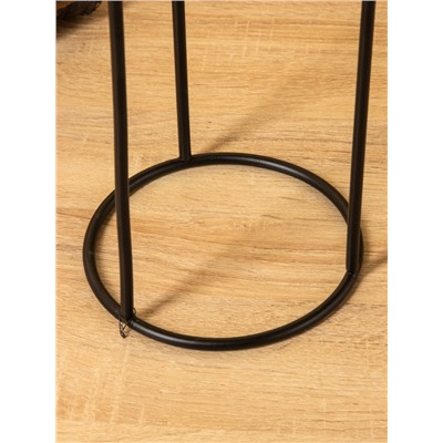 Кашпо на подставке «Золотое руно», 16.5×16.5×35.5 см, железо