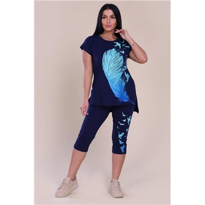 Костюм с бриджами - Пташка - 597 (Темно-синий)