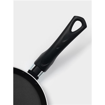 Сковорода блинная «Хит», d=18 см, пластиковая ручка, антипригарное покрытие, алюминий, бордовая