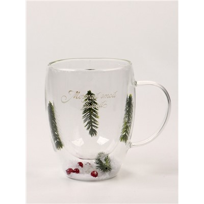 Кружка новогодняя с двойными стенками «Мечтай этой зимой», 350 мл