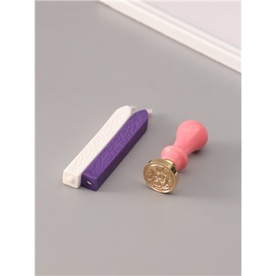 Подарочный набор для сургучной печати «Лотос», печать, ручка, сургуч, 12.5×10×3.6 см