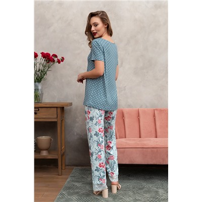 Комплект женский футболка, брюки Mia Cara SS23WJ334 Blueberry Night