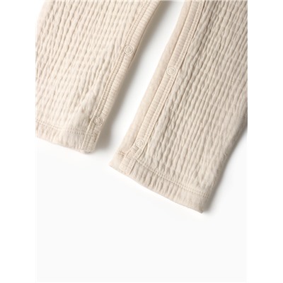 Комбинезон из жатой ткани Крошка Я, рост 62-68 см, молочный