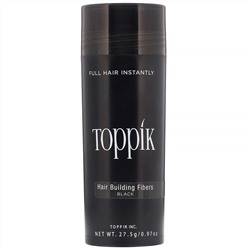 Toppik, Hair Building Fibers, загуститель для волос, оттенок черный, 27,5 г (0,97 унции)