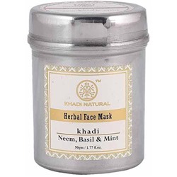 Khadi Natural Маска для лица Ним, Базилик, Мята 50 г