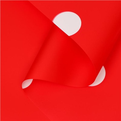 Пленка двухсторонняя «Горох крупный», красный, 0.58×10 м