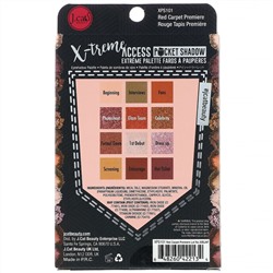 J.Cat Beauty, X-Treme Access Pocket Shadow, палетка теней, оттенок XPS101 Red Carpet Premiere, 10 г (0,35 унции)