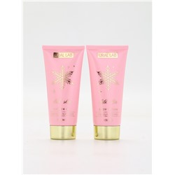 Подарочный набор новогодний, гель для душа, лосьон, пена, соль для ванны 2 шт., бомбочка, URAL LAB