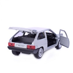 Машина металл LADA-2108 "Спутник" 12 см, (двер, баг, серебристый) инерц, в коробке