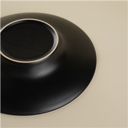 Тарелки для пасты SL Home «Дарк», 160 мл, d=21.8 см, набор 2 шт., фарфор, чёрные