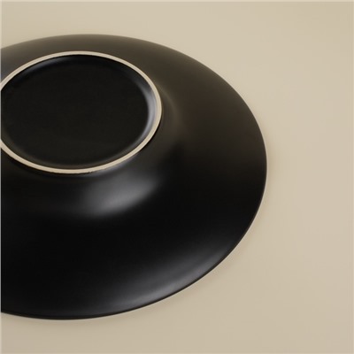 Тарелки для пасты SL Home «Дарк», 160 мл, d=21.8 см, набор 2 шт., фарфор, чёрные