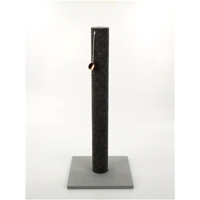 Когтеточка «Столбик» Lowcost ковролиновая с игрушкой, 35×35×85 см, микс цветов