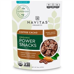 Navitas Organics, Органическая энергетическая закуска, кофе и какао, 8 унц. (227 г)