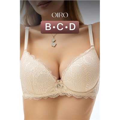 Бюстгальтер 20110311 кружевной со стразой (Бежевый)