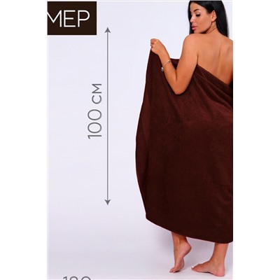 Полотенце банное махровое Софатекс 100х180 для ванны и душа НАТАЛИ, 1019143