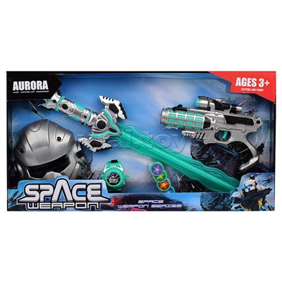 Набор оружия "SPACE" (свет, звук) на батарейках, в коробке