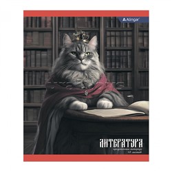 Комплект предметных тетрадей А5 48л., 10 предметов, со справ матер, скрепка, мелов. картон (стандарт), блок офсет, "Коронованные коты"