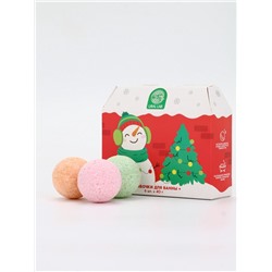 Бомбочки для ванны в домике «Снеговик», набор 6 шт. × 40 г, URAL LAB