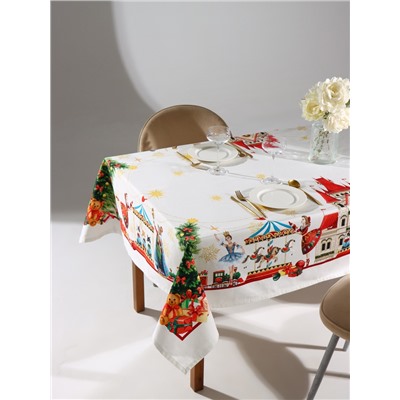 УЦЕНКА Скатерть Этель "Щелкунчик" 150х220 см, с ВГМО, 100% хл, саржа 190 г/м2