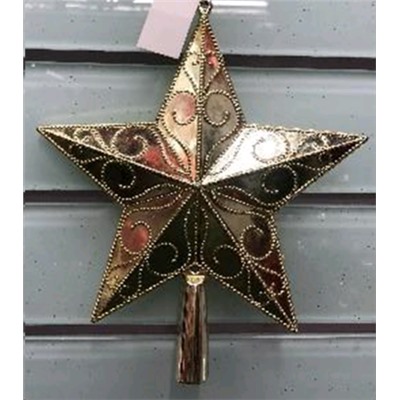 Верхушка на елку Звезда 21*23 см / W750 /уп 150/300/золото