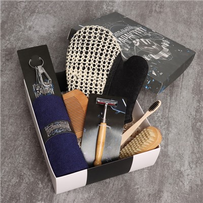 Набор подарочный «Этель. Стальной характер», полотенце, щётка, расчёска