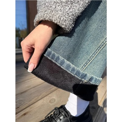 Джинсы утепленные трубы