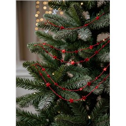 Бусы на ёлку «Звезда», длина 2.7 м, d=10 мм, красные