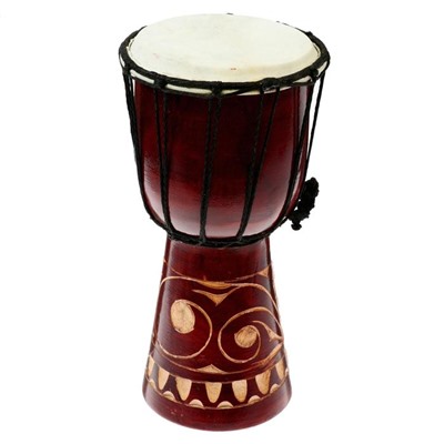 Сувенирный музыкальный инструмент барабан джембе «Светлый», 30×17×17 см, МИКС