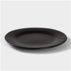 Тарелка фарфоровая Carbone, d=20 см, цвет чёрный