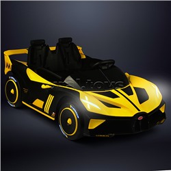 Электромобиль "Турбо" на аккумуляторе, с р/у управлением, в коробке (желтый)