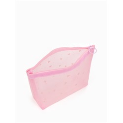 Косметичка женская Little love, с рисунком, на молнии, розовая