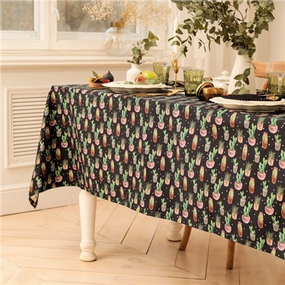 Скатерть «Этель» Succulents, 146×180 см, 100% хлопок, саржа 190 г/м²