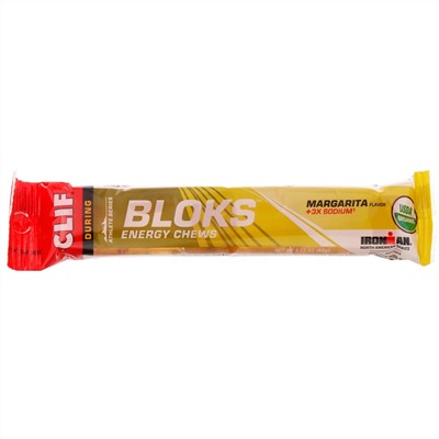 Clif Bar, Bloks Energy Chews, Margarita Flavor + 3X Sodium, 18 Packets, 2.12 oz (60 g) Each