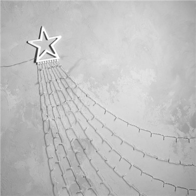 Светодиодная фигура «Комета» 3.5 м, пластик, 9 нитей, 31 В, свечение тёплое белое