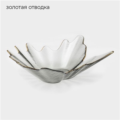 Тарелка «Рени», 28×8 см, стекло, серая