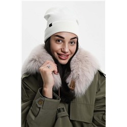 Шапка теплая в рубчик (Белый)