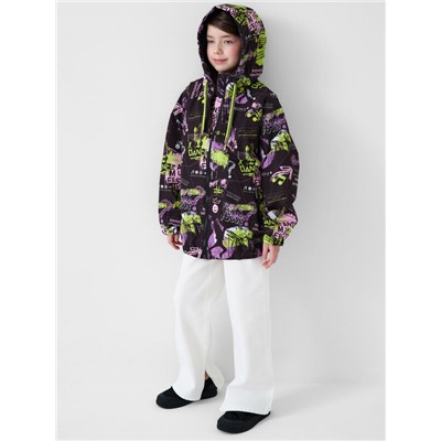 Куртка текстильная с полиуретановым покрытием для девочек (ветровка)