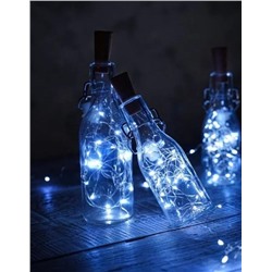 Гирлянда пробка для бутылки, синий свет