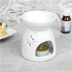 Аромалампа белая 9 см Цветок / XL-0003 /уп 4/120/