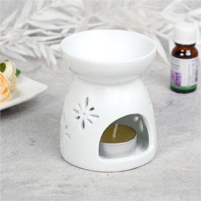 Аромалампа белая 9 см Цветок / XL-0003 /уп 4/120/