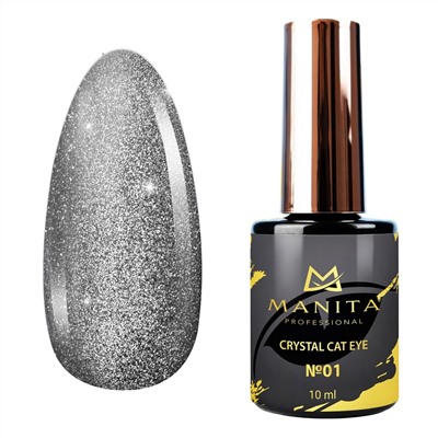 520630 MANITA Гель-лак для ногтей с эффектом кошачьего глаза / Crystal Cat Eye №01, 10 мл