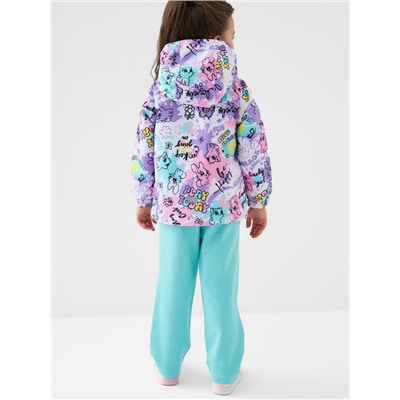 Куртка текстильная с полиуретановым покрытием для девочек (ветровка)