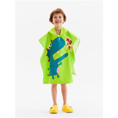 Полотенце - пончо детское махровое «Крошка Я. Дино», 60×120 см, хлопок 100%