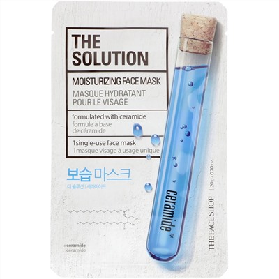 The Face Shop, The Solution, увлажняющая маска для лица, 1 шт., 20 г (0,70 унции)