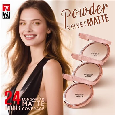 TLM Матирующая компактная пудра для лица, тон 103 Natural