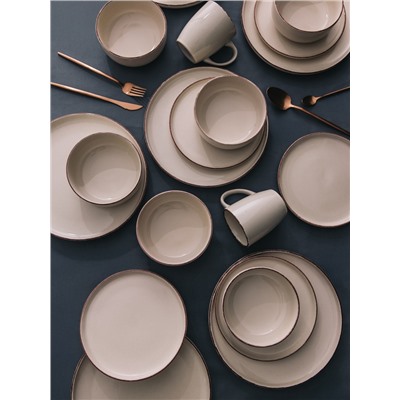 Кружка Доляна «Альпийский крем», 340 мл, керамика, бежевая